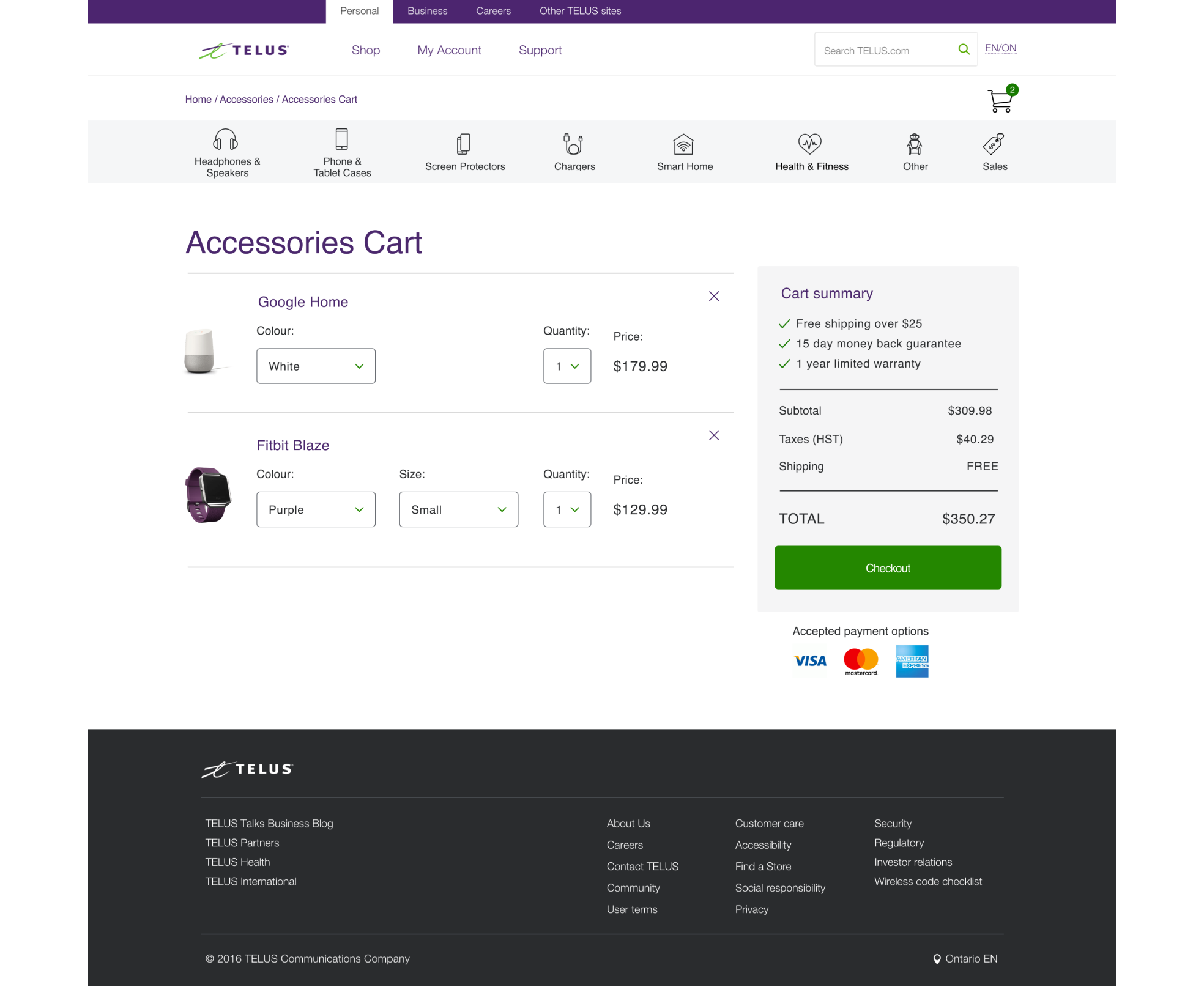 Accessories Cart Review