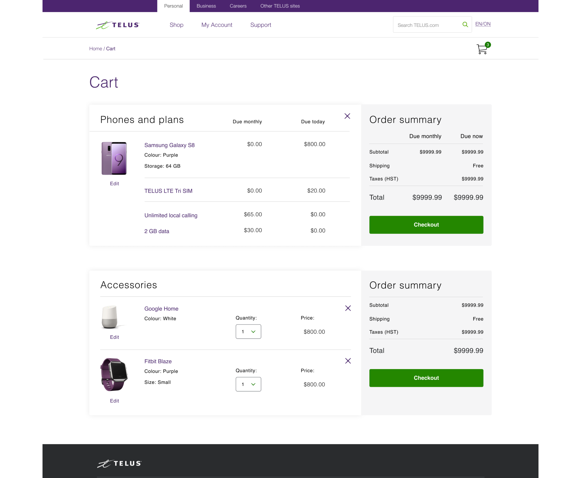Cart Review